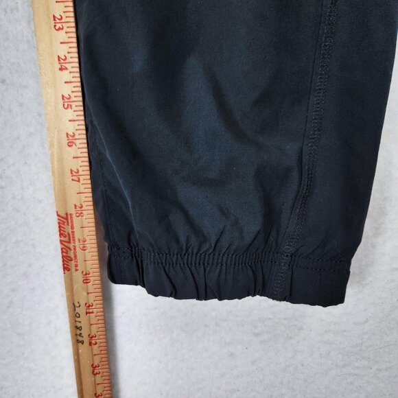 Eddie Bauer Pants Womens 14 Black Fleece Lined Hi Rise Cargo Jogger Sweatpants - Picture 7 of 16